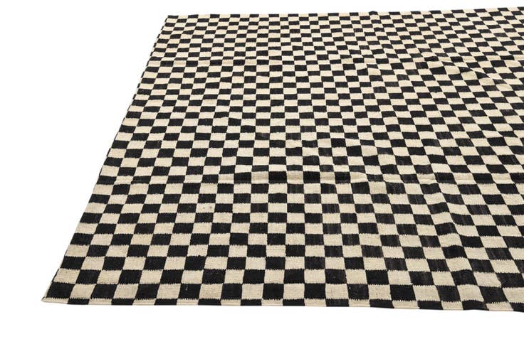 Detail image of 8' 6 x 16' Hand Woven Kilim Modern Wool Rug