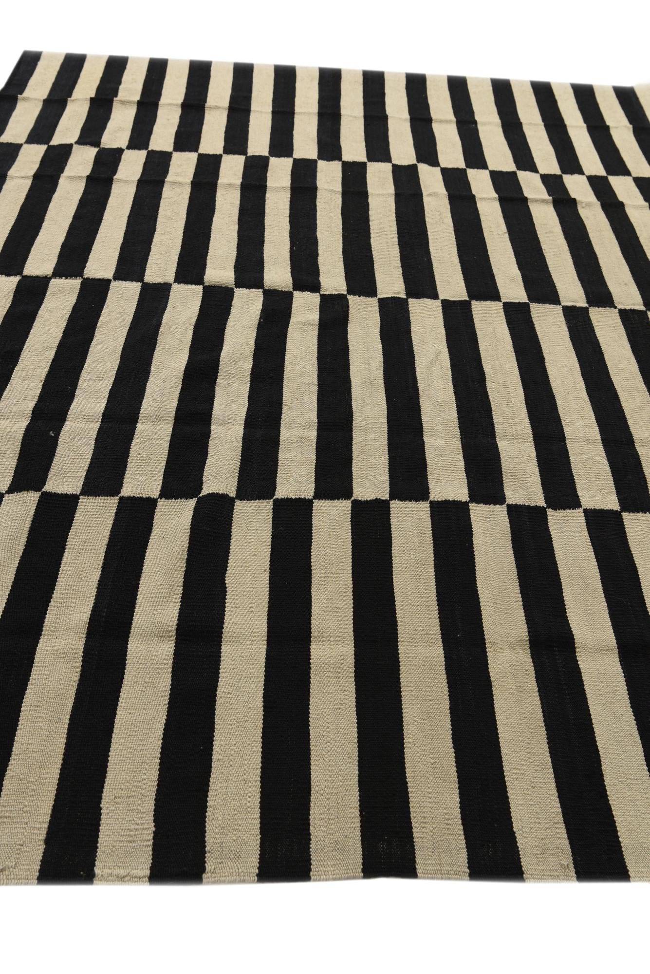 8' 1 x 9' 8 Hand Woven Kilim Modern Wool Rug