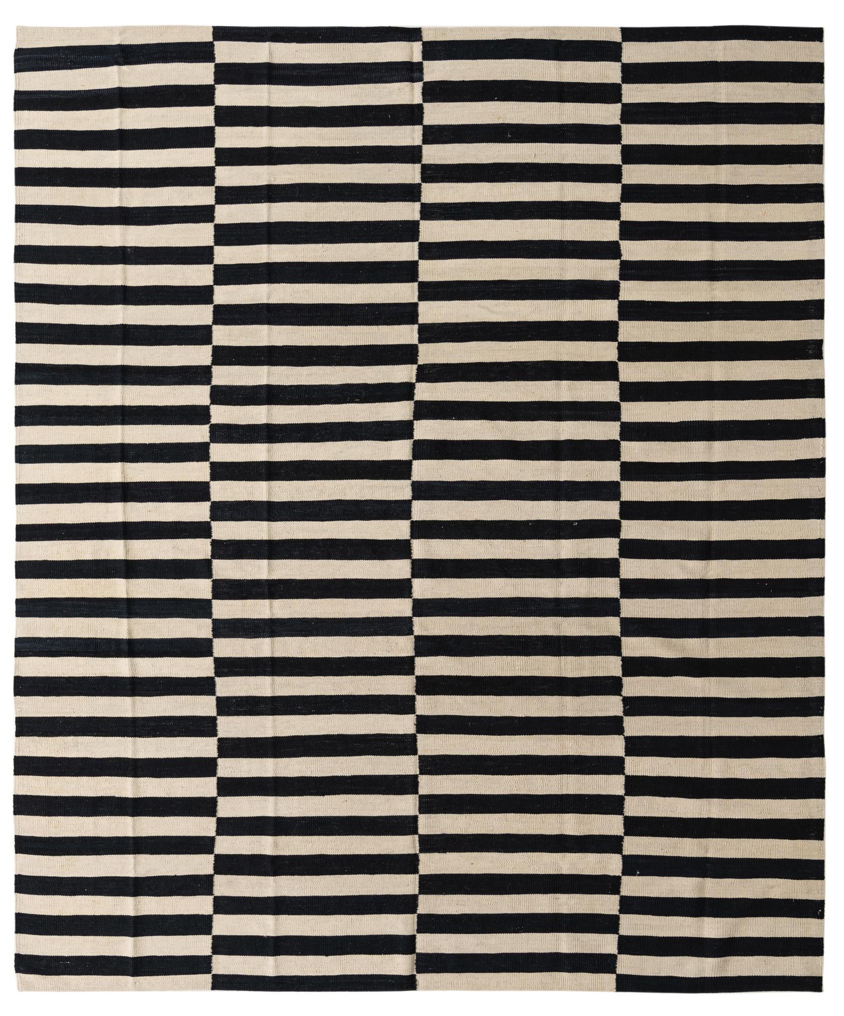 8' 1 x 9' 8 Hand Woven Kilim Modern Wool Rug