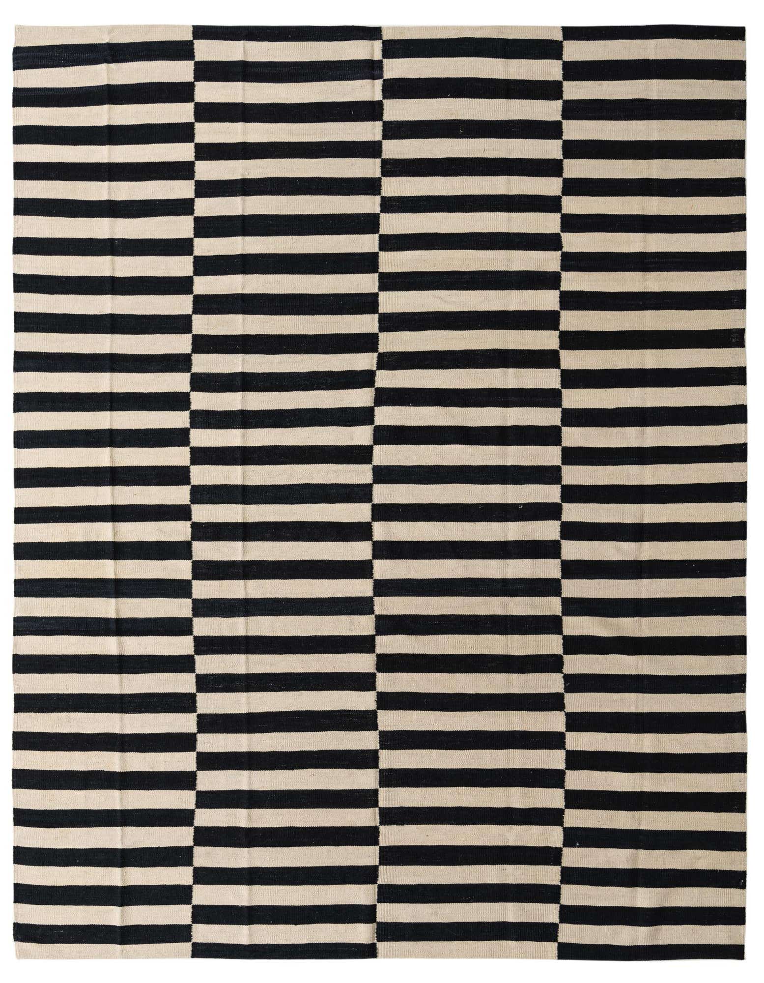 8' 1 x 9' 8 Hand Woven Kilim Modern Wool Rug