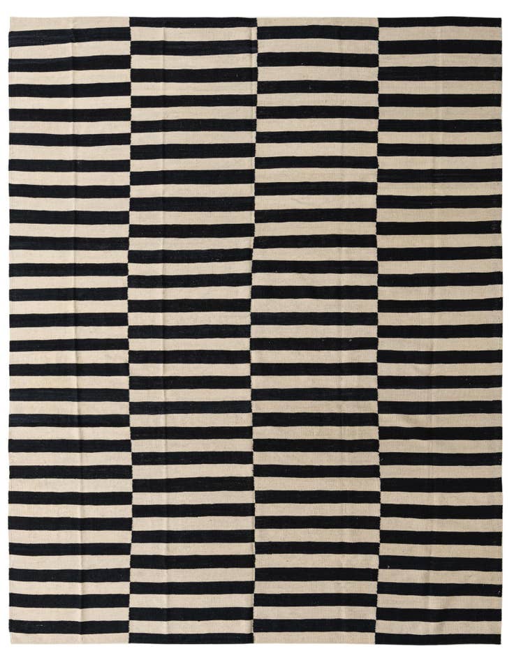 Detail image of 8' 1 x 9' 8 Hand Woven Kilim Modern Wool Rug