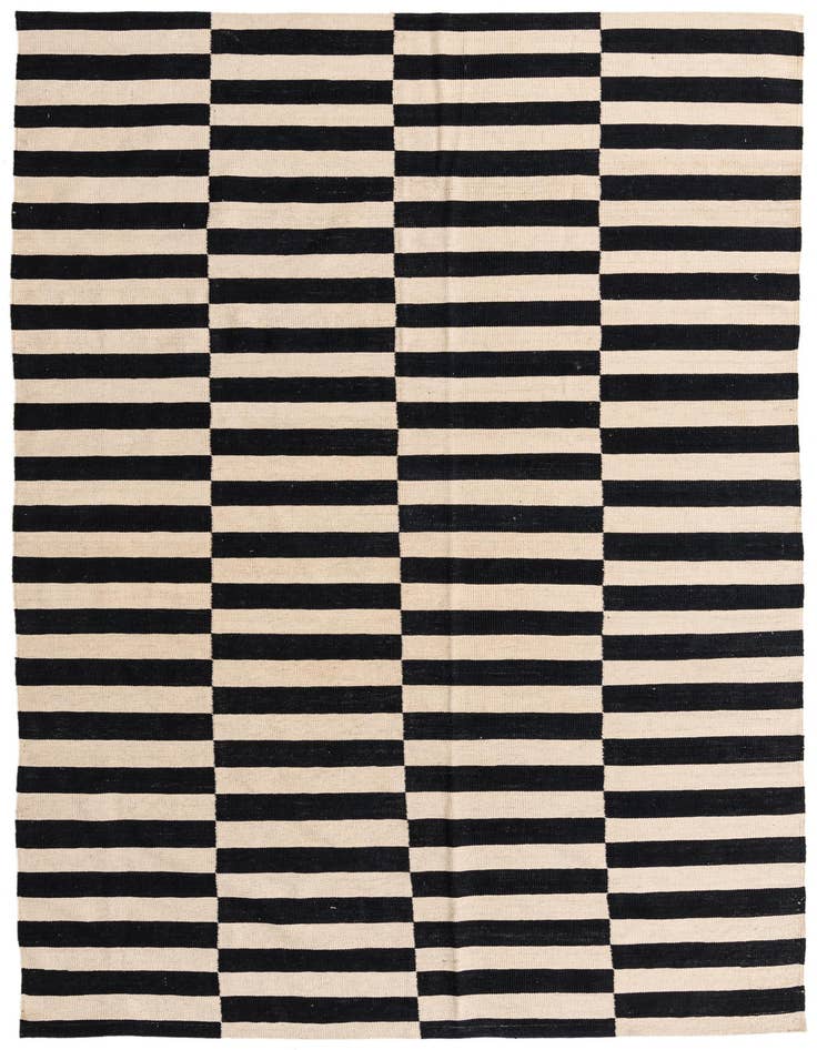Detail image of 6' 8 x 9' 9 Hand Woven Kilim Modern Wool Rug