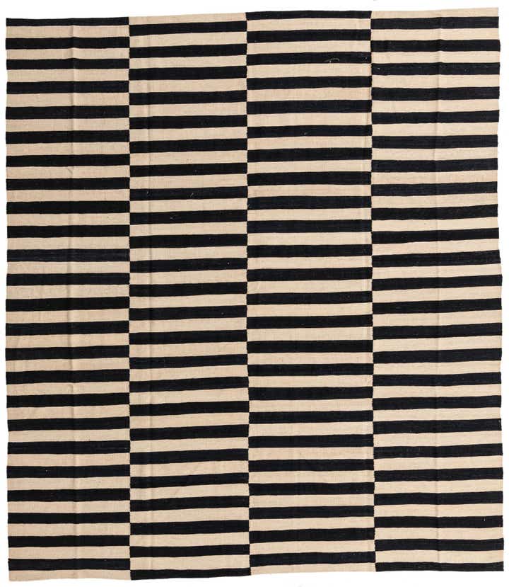 8' 5 x 9' 7 Hand Woven Kilim Modern Wool Rug