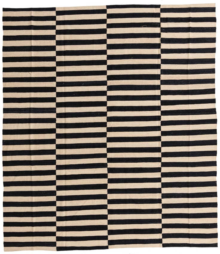 Detail image of 8' 5 x 9' 7 Hand Woven Kilim Modern Wool Rug