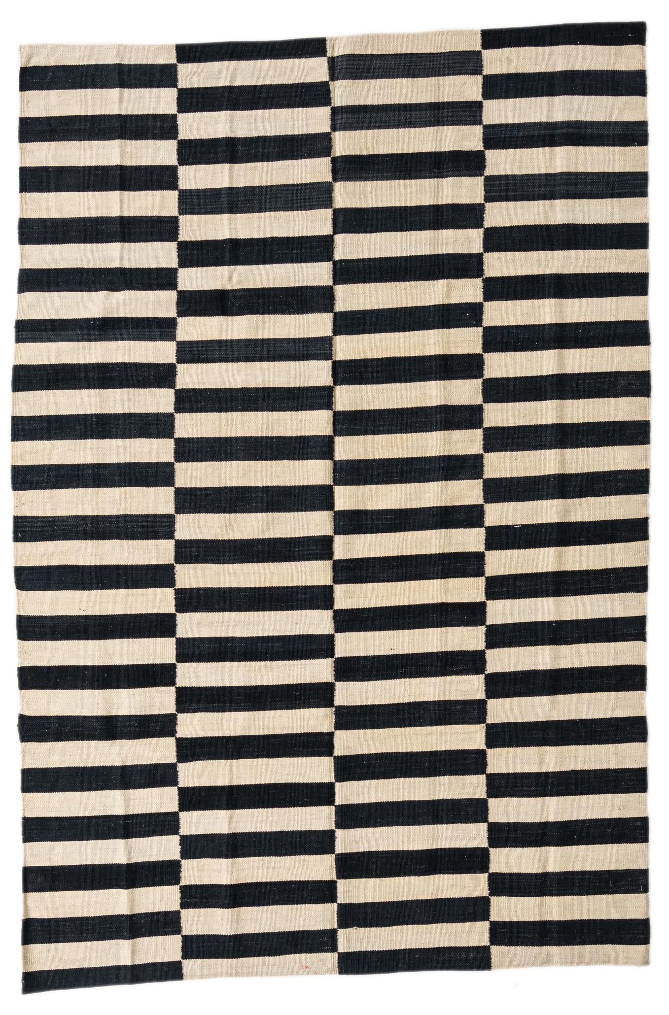 5' 4 x 7' 9 Hand Woven Kilim Modern Wool Rug