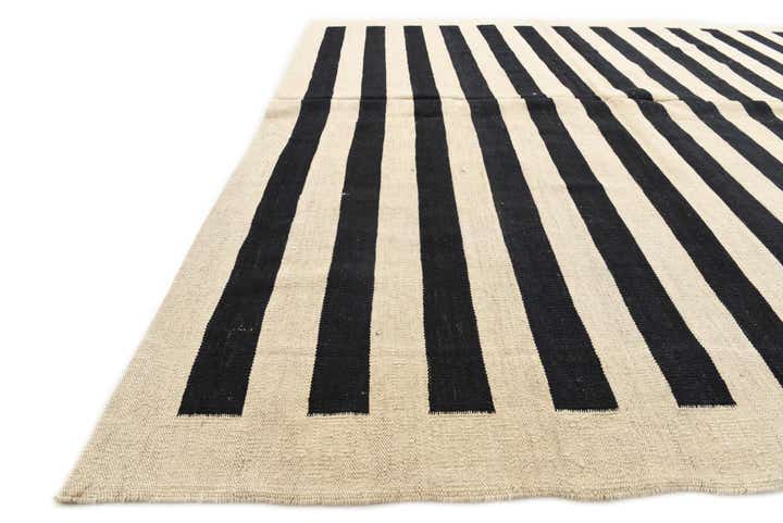 6' 9 x 9' 7 Hand Woven Kilim Modern Wool Rug