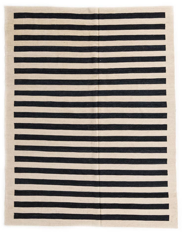 Detail image of 6' 9 x 9' 7 Hand Woven Kilim Modern Wool Rug