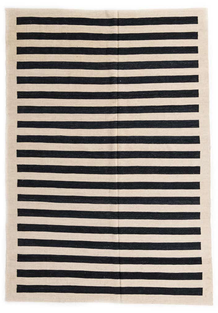 6' 9 x 9' 7 Hand Woven Kilim Modern Wool Rug