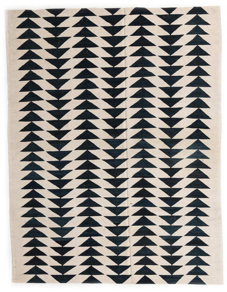 Detail image of 6' 7 x 9' 4 Hand Woven Kilim Modern Wool Rug