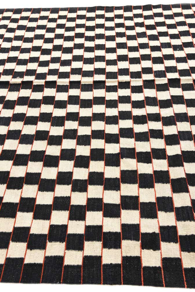 6' 9 x 9' 5 Hand Woven Kilim Modern Wool Rug