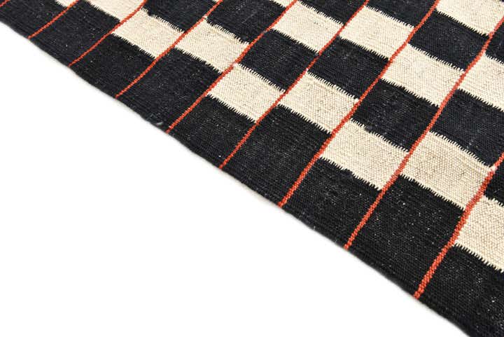 6' 9 x 9' 5 Hand Woven Kilim Modern Wool Rug