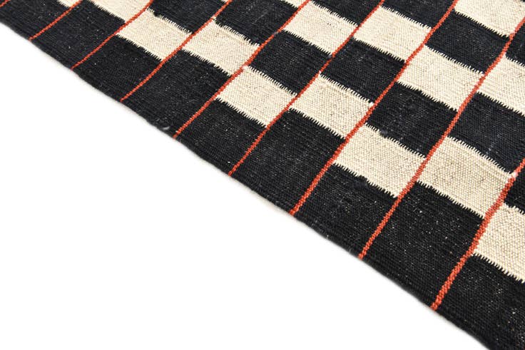 Detail image of 6' 9 x 9' 5 Hand Woven Kilim Modern Wool Rug