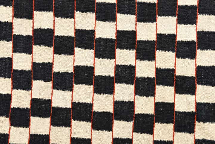 6' 9 x 9' 5 Hand Woven Kilim Modern Wool Rug