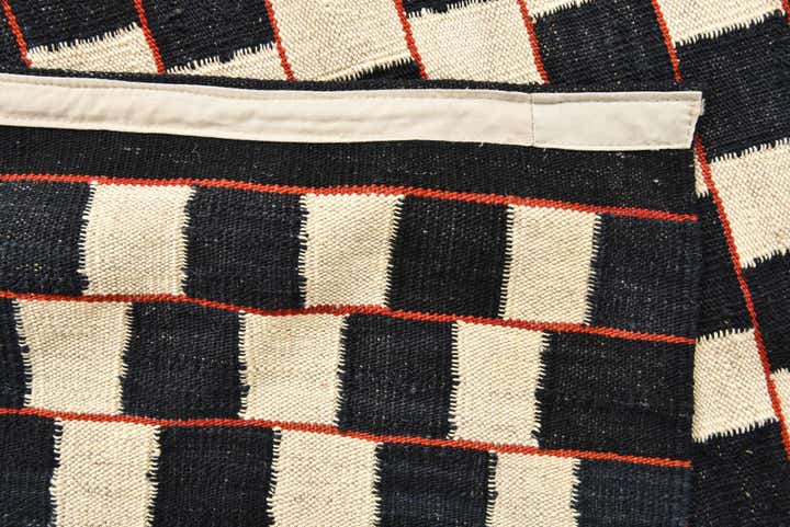 6' 9 x 9' 5 Hand Woven Kilim Modern Wool Rug