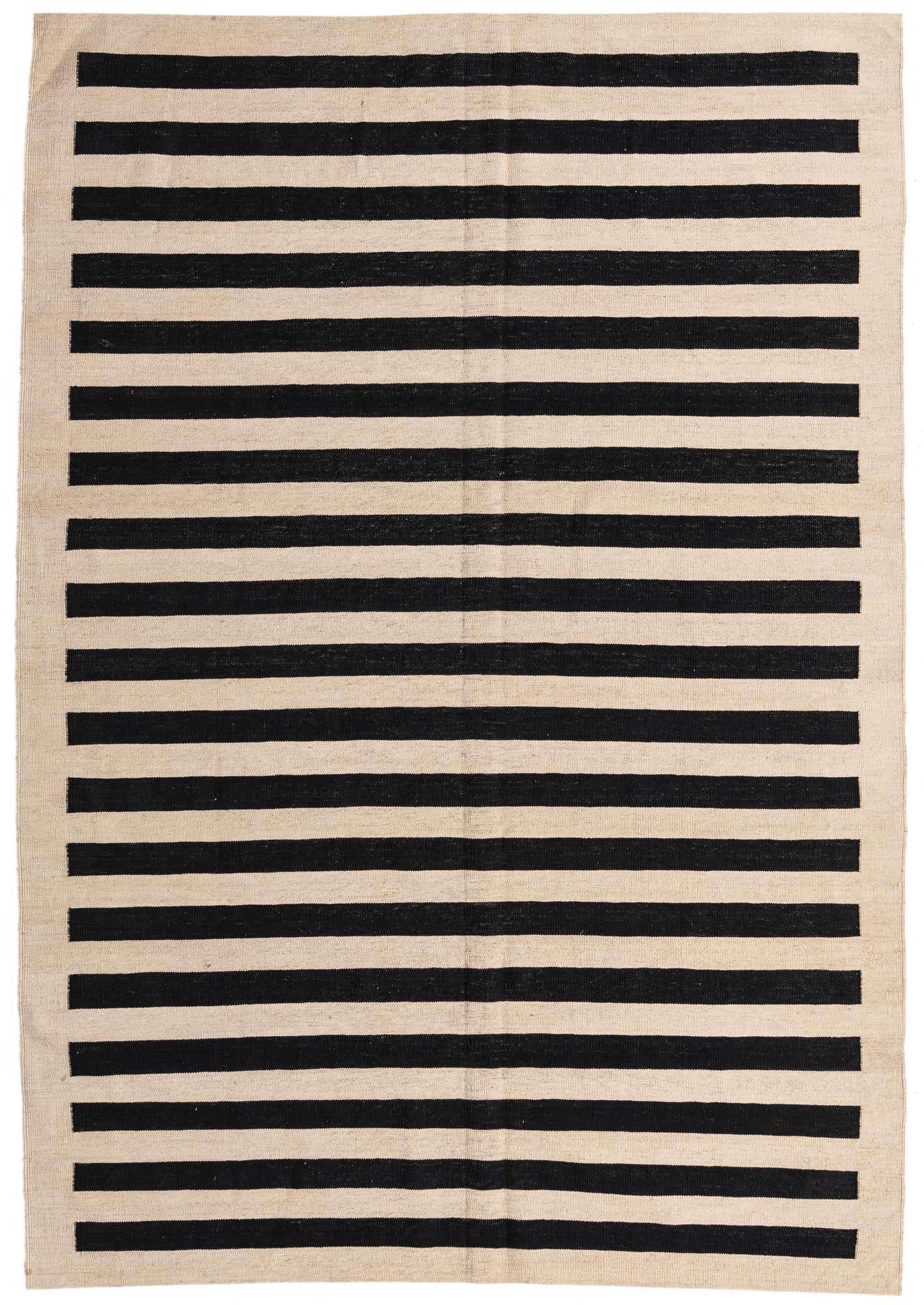 6' 10 x 9' 9 Hand Woven Kilim Modern Wool Rug