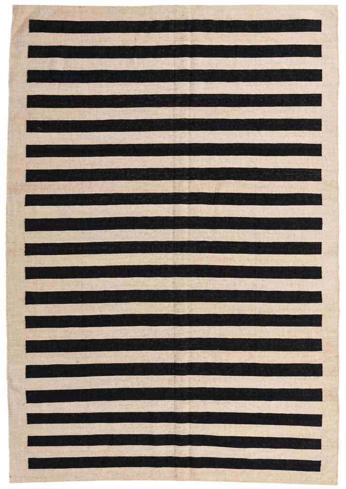 6' 10 x 9' 9 Hand Woven Kilim Modern Wool Rug