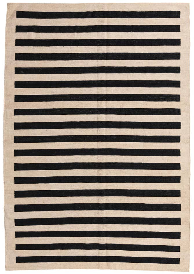 Detail image of 6' 10 x 9' 9 Hand Woven Kilim Modern Wool Rug