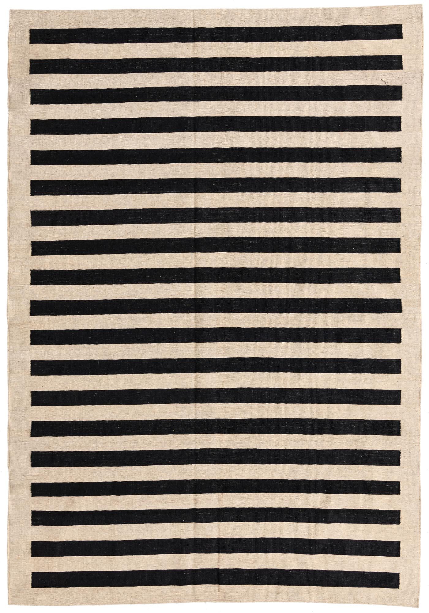 6' 9 x 9' 11 Hand Woven Kilim Modern Wool Rug