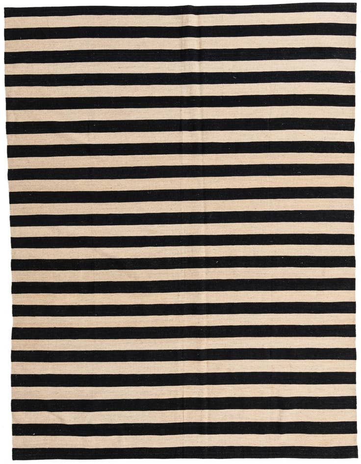 Detail image of 6' 7 x 9' 8 Hand Woven Kilim Modern Wool Rug