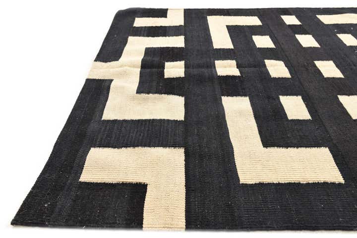 4' 4 x 6' Hand Woven Kilim Modern Wool Rug