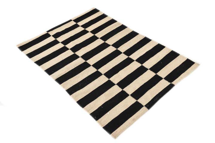 2' 8 x 3' 10 Hand Woven Kilim Modern Wool Rug