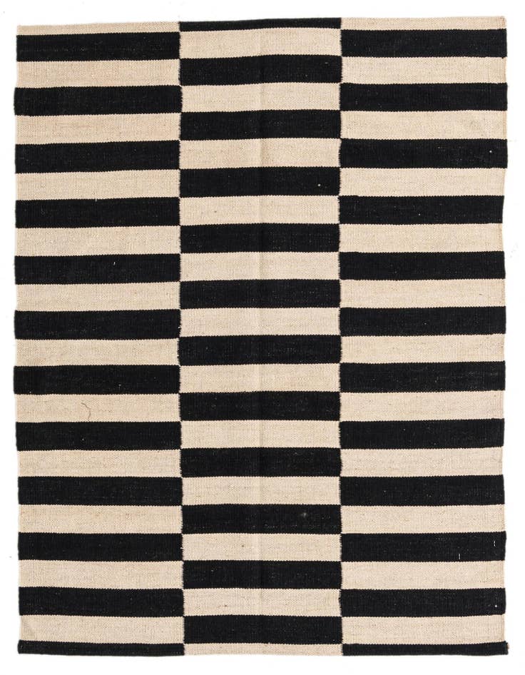 Detail image of 3' 6 x 4' 8 Hand Woven Kilim Modern Wool Rug