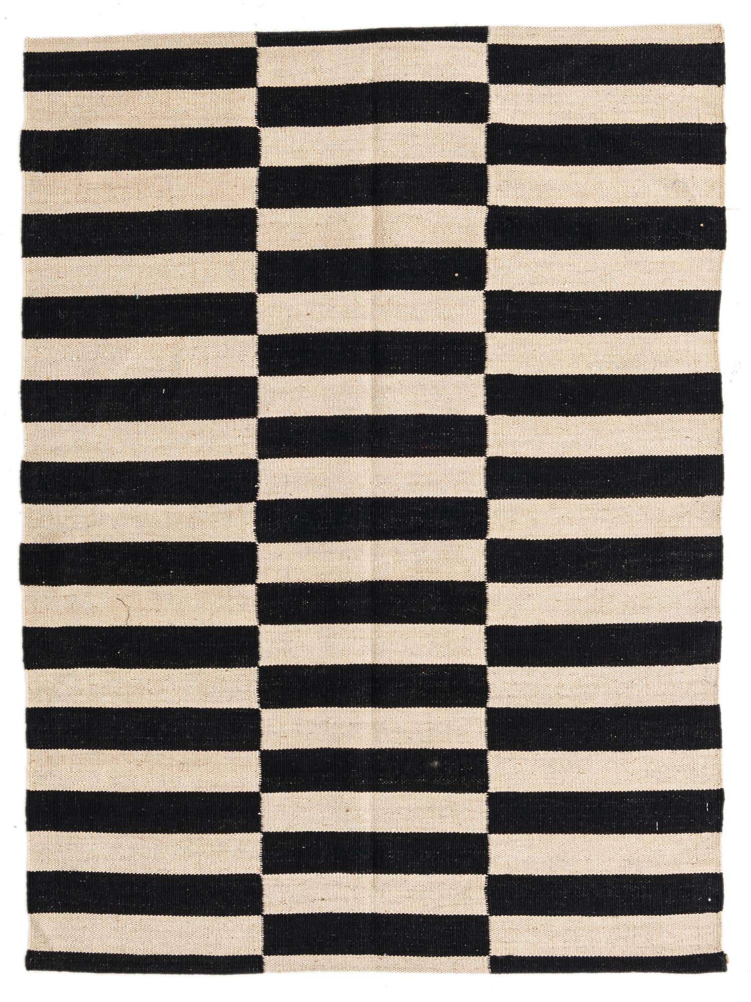 3' 6 x 4' 8 Hand Woven Kilim Modern Wool Rug