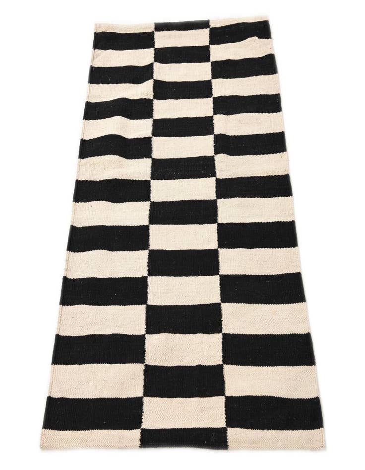 Detail image of 2' 8 x 3' 10  Hand Woven Kilim Modern Wool Rug