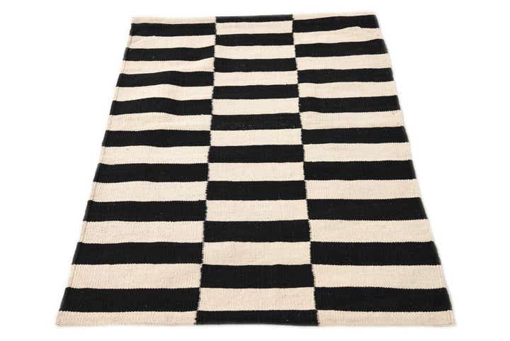 2' 8 x 3' 10 Hand Woven Kilim Modern Wool Rug