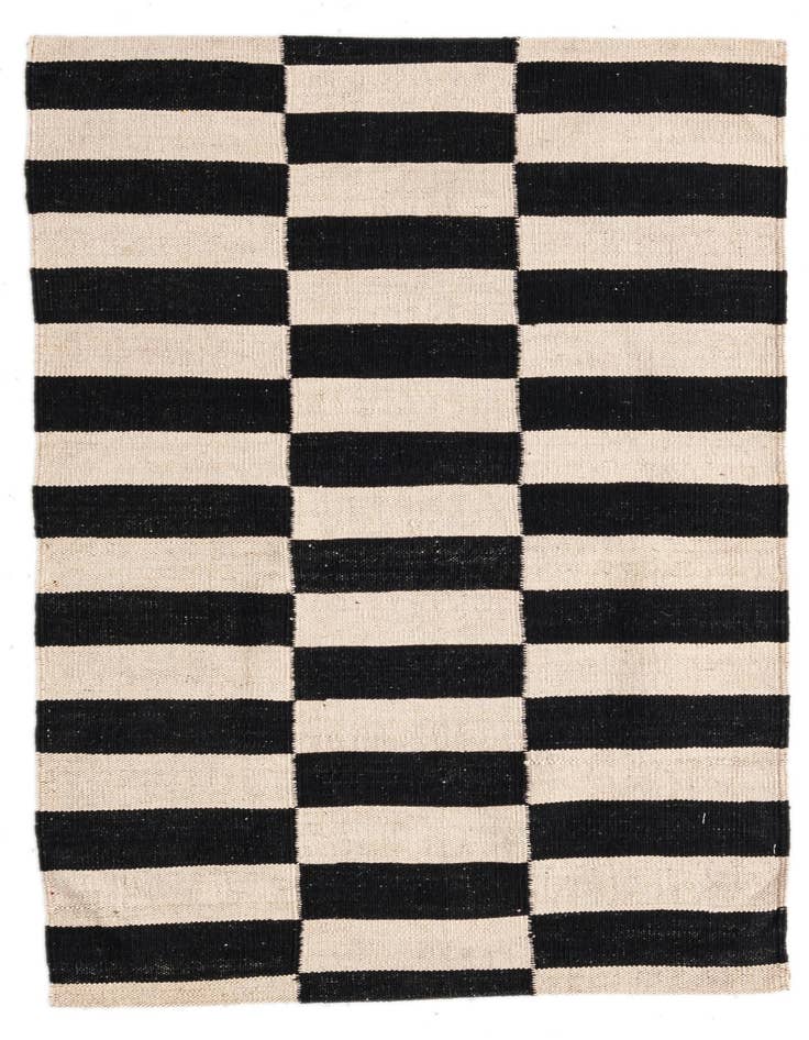 Detail image of 2' 8 x 3' 10 Hand Woven Kilim Modern Wool Rug