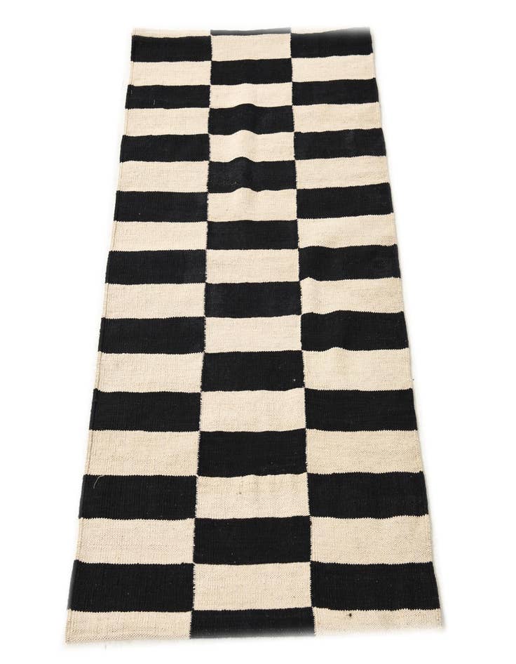 Detail image of 2' 8 x 3' 9  Hand Woven Kilim Modern Wool Rug