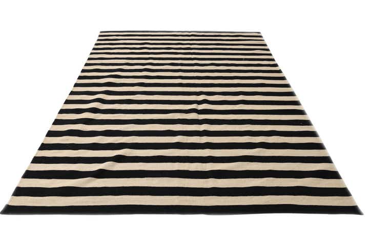 7' x 9' 8 Hand Woven Kilim Modern Wool Rug