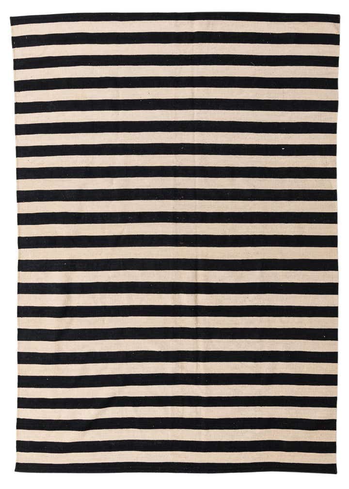 7' x 9' 8 Hand Woven Kilim Modern Wool Rug