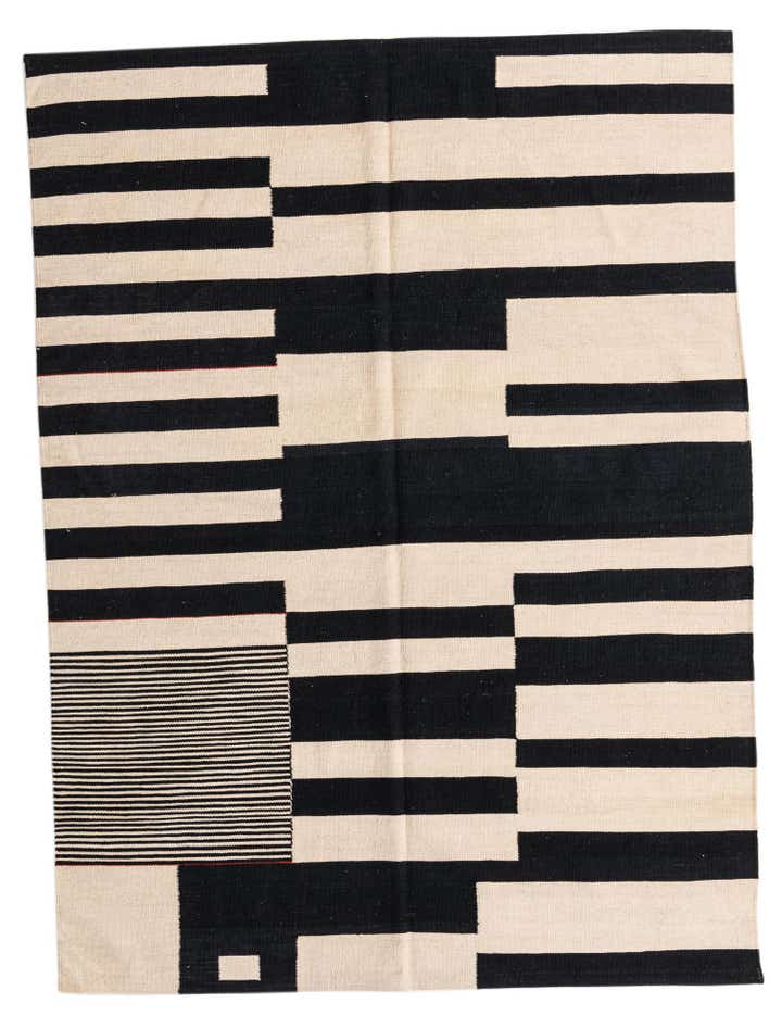 5' 7 x 7' 7 Hand Woven Kilim Modern Wool Rug