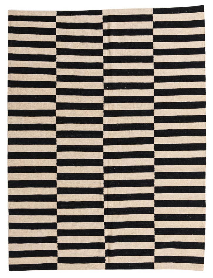 Detail image of 5' 10 x 7' 9 Hand Woven Kilim Modern Wool Rug