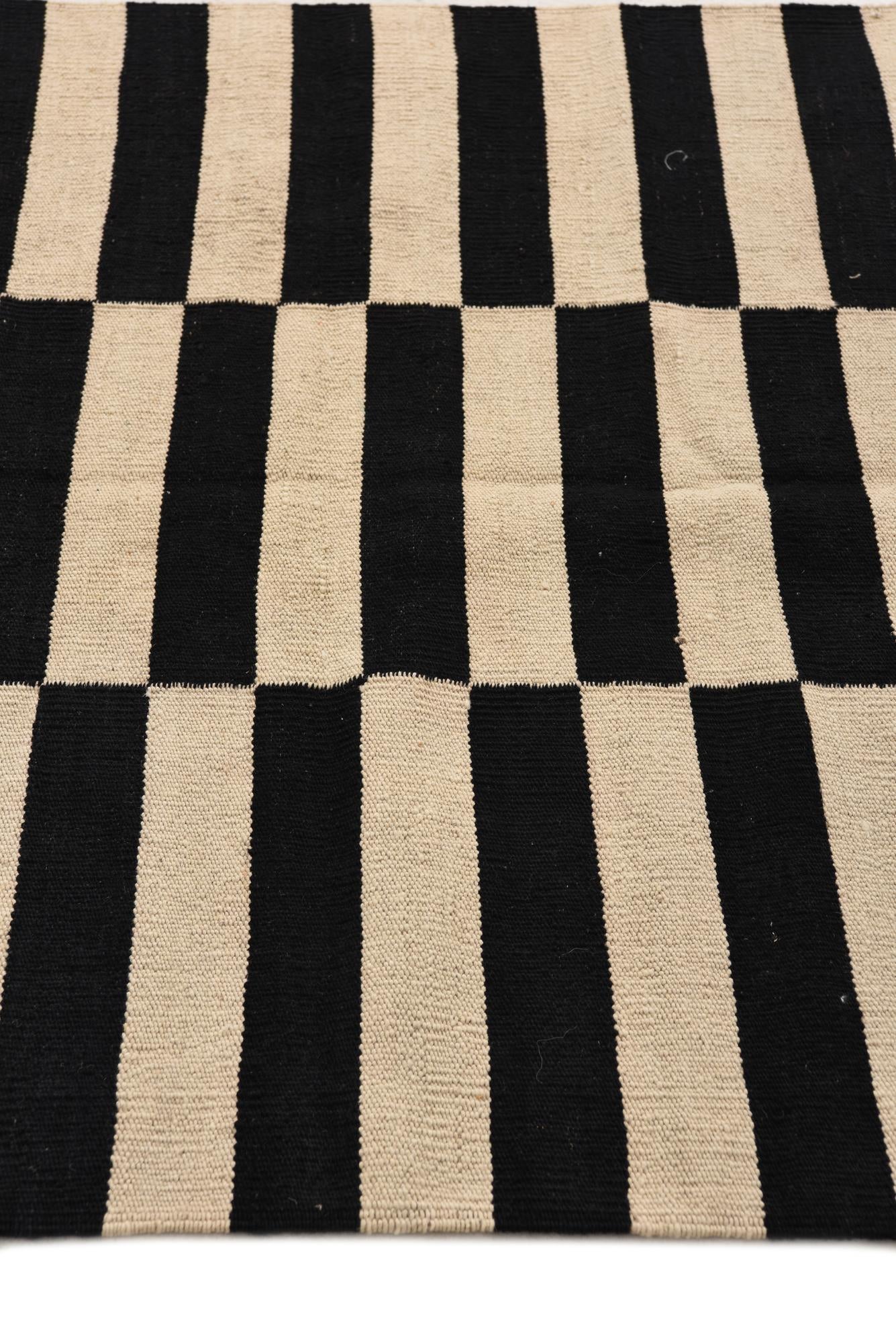 3' 6 x 4' 11 Hand Woven Kilim Modern Wool Rug