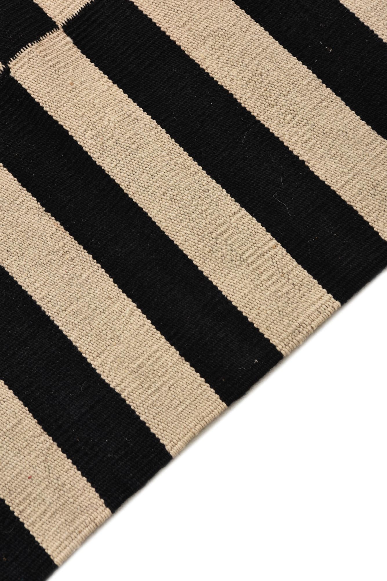 3' 6 x 4' 11 Hand Woven Kilim Modern Wool Rug