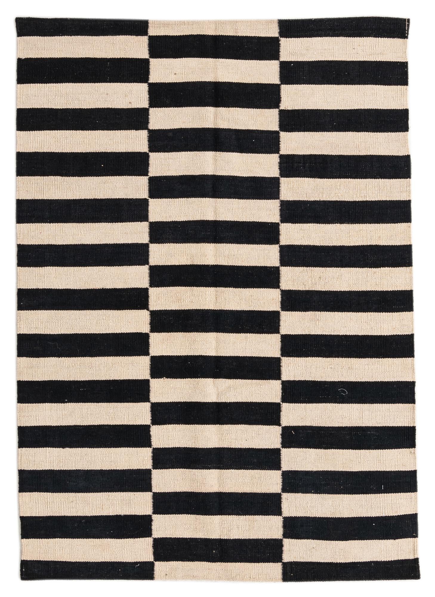 3' 6 x 4' 11 Hand Woven Kilim Modern Wool Rug