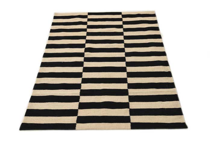 3' 2 x 5' 10 Hand Woven Kilim Modern Wool Rug