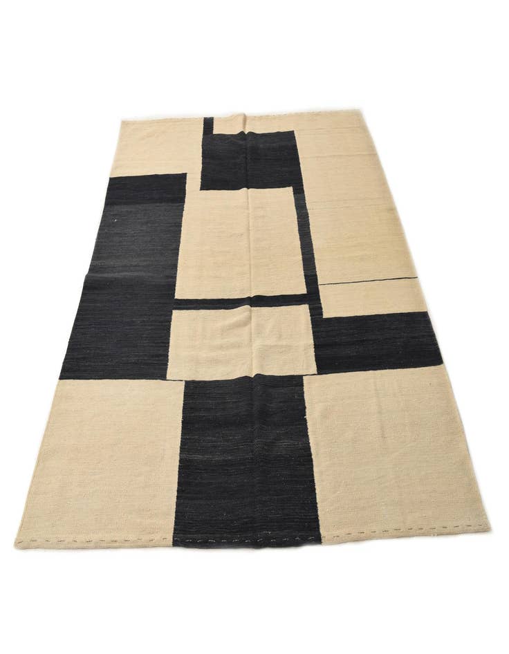 Detail image of 6' 1 x 7' 5  Hand Woven Kilim Modern Wool Rug