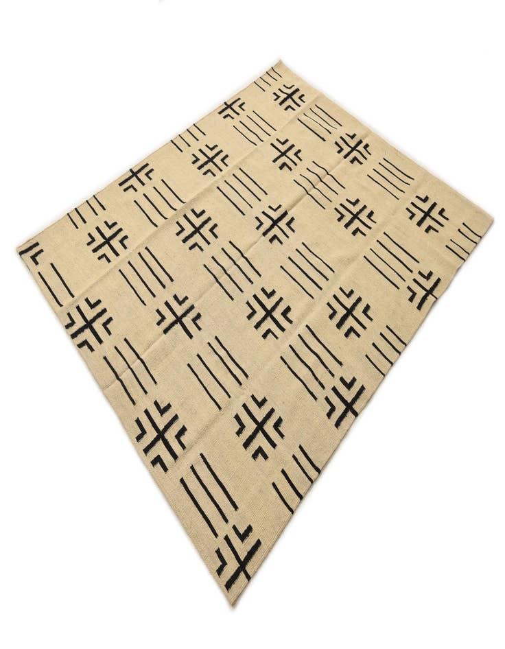 Detail image of 5' 4 x 6' 7  Hand Woven Kilim Modern Wool Rug