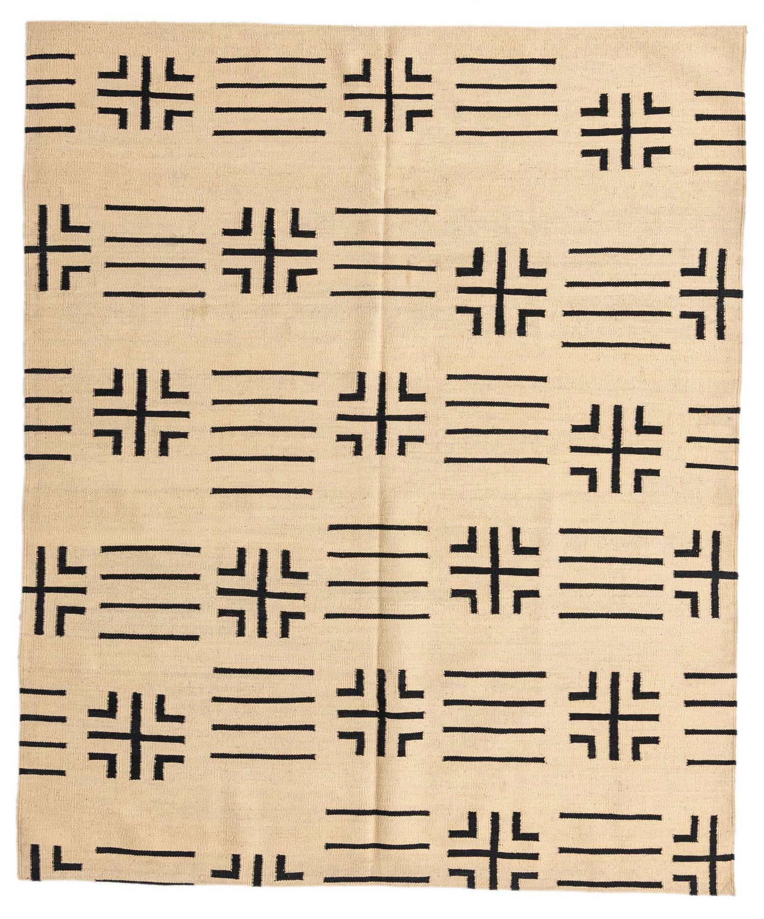 5' 5 x 6' 6 Hand Woven Kilim Modern Wool Rug