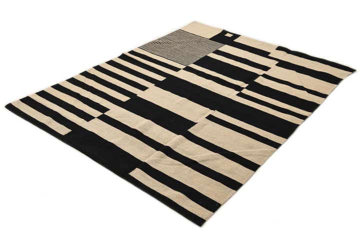 5' 7 x 7' 9 Hand Woven Kilim Modern Wool Rug