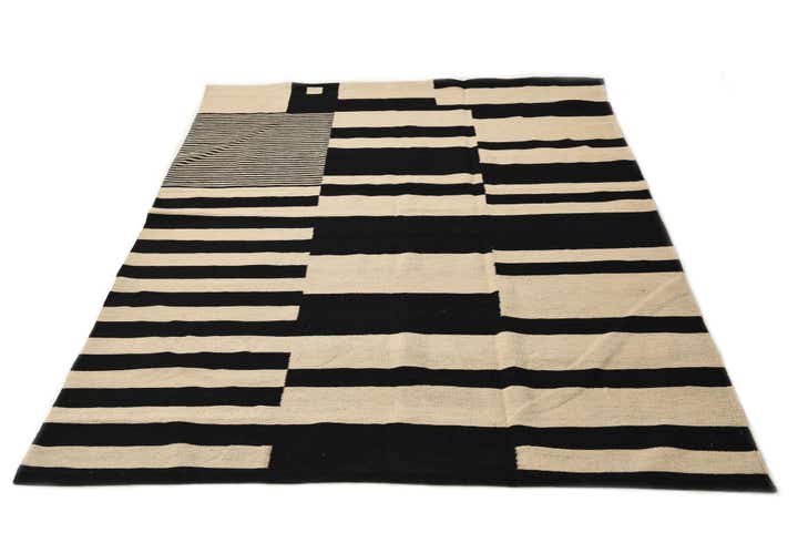 5' 7 x 7' 9 Hand Woven Kilim Modern Wool Rug