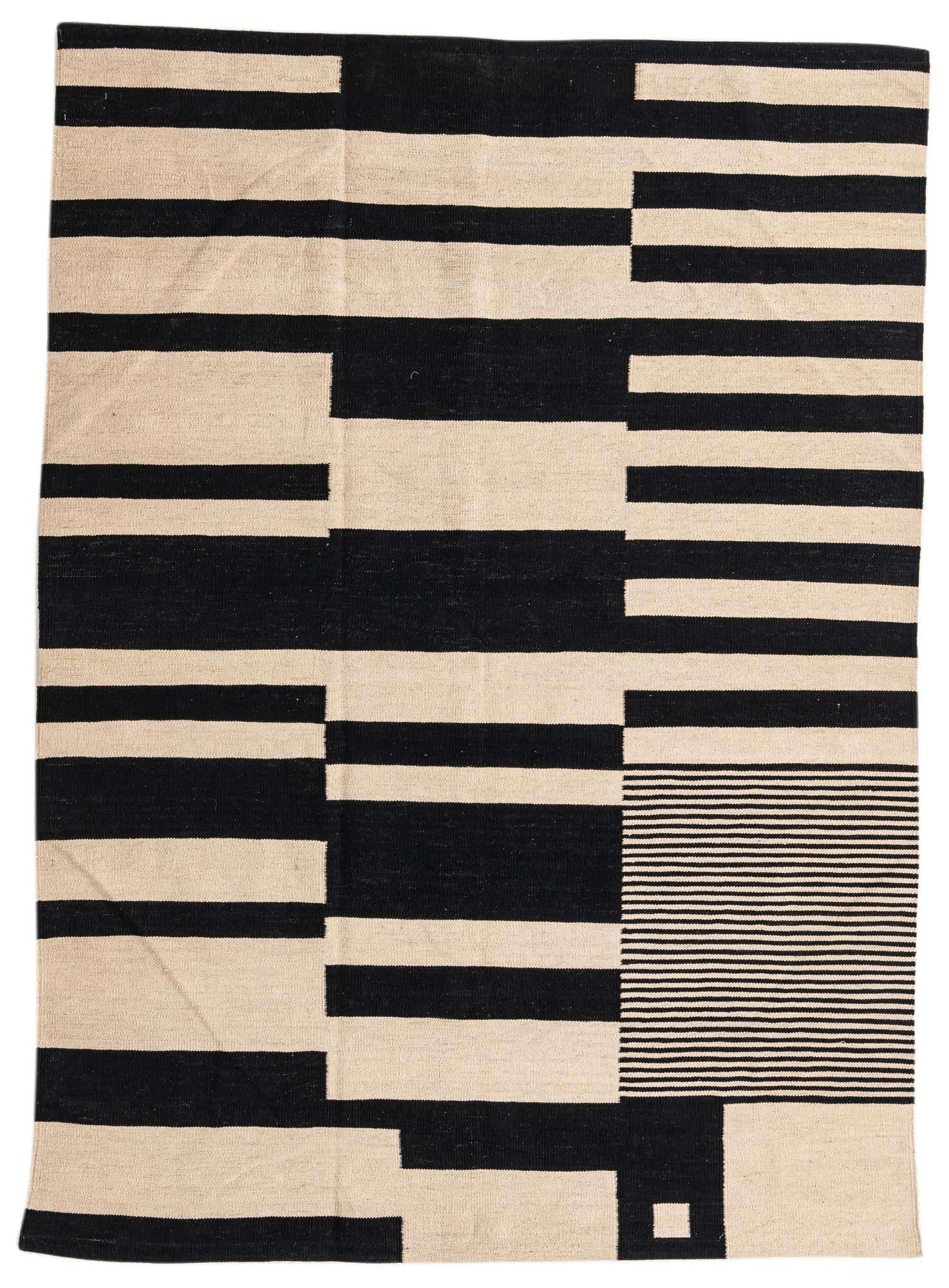 5' 7 x 7' 9 Hand Woven Kilim Modern Wool Rug