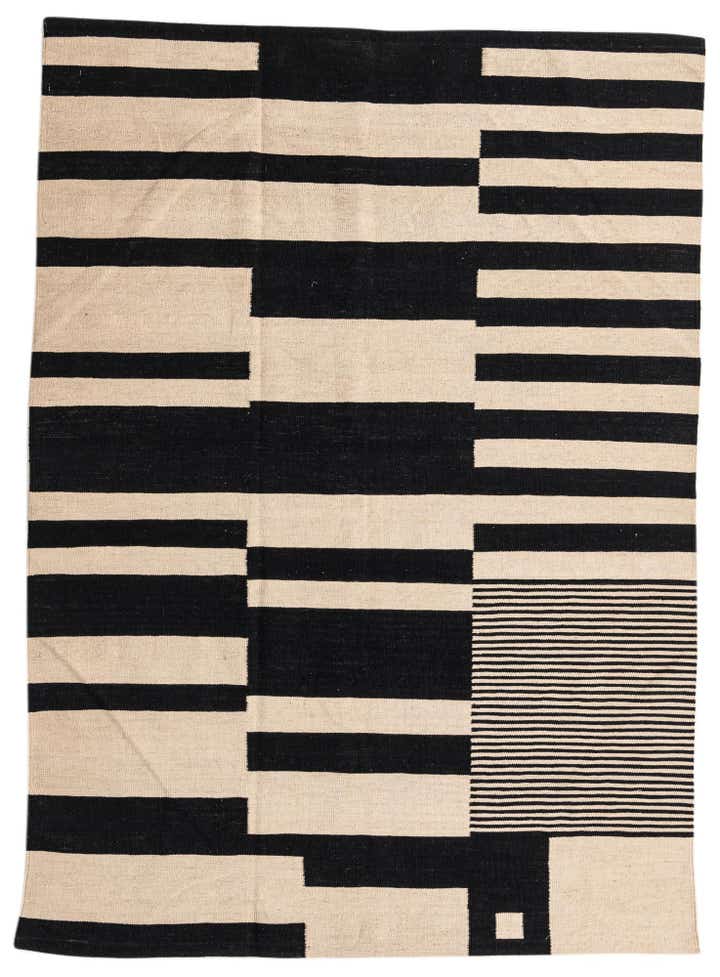 5' 7 x 7' 9 Hand Woven Kilim Modern Wool Rug
