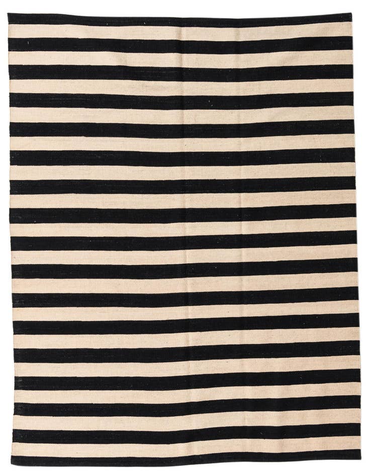 Detail image of 5' 6 x 7' 8 Hand Woven Kilim Modern Wool Rug