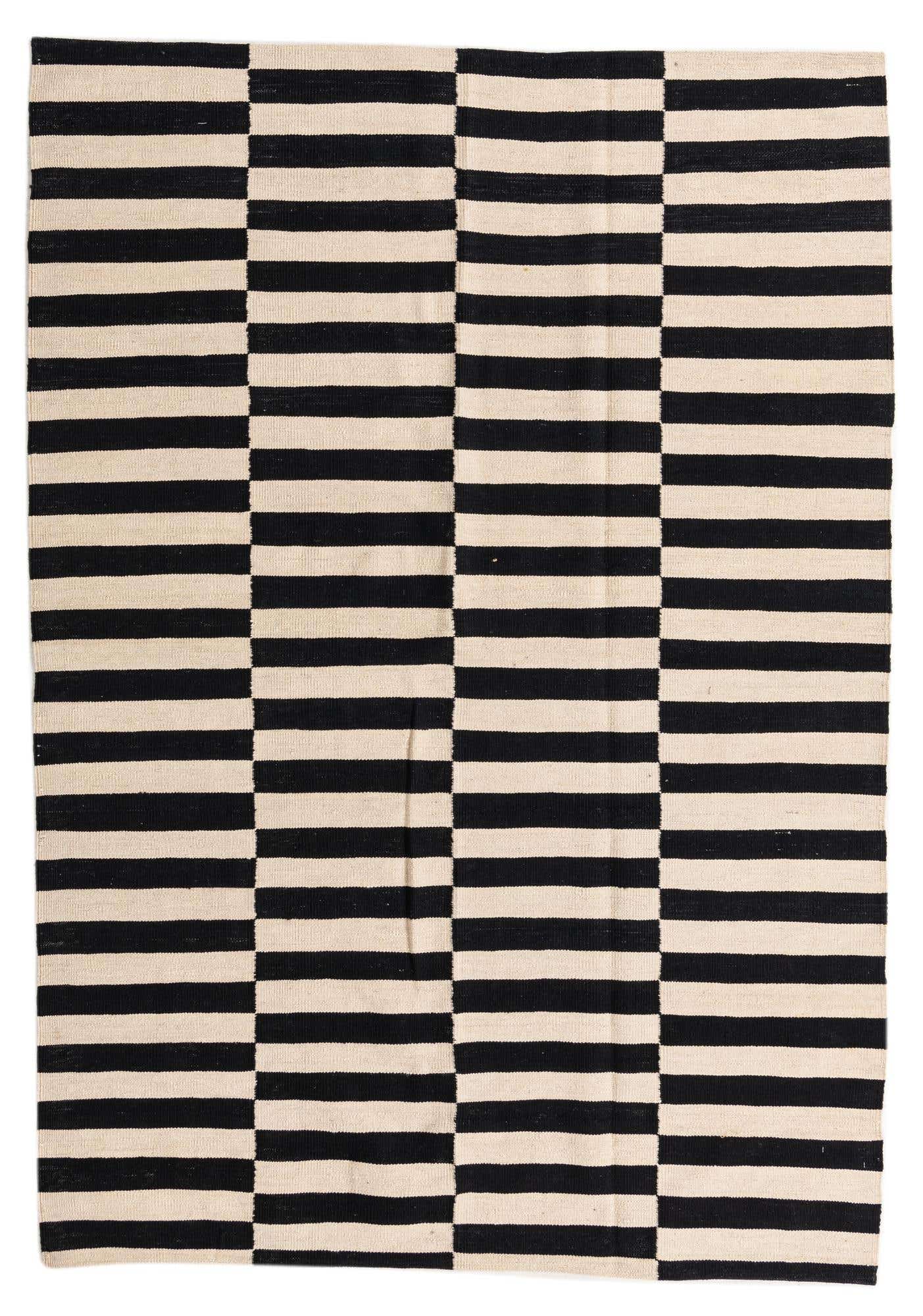 5' 4 x 7' 10 Hand Woven Kilim Modern Wool Rug