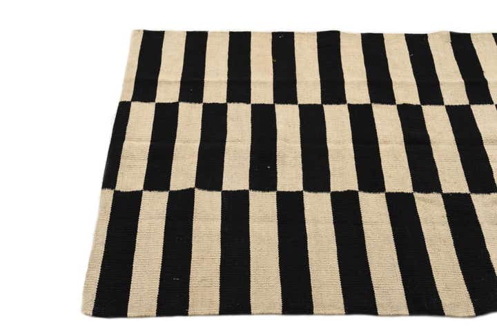3' 4 x 4' 9 Hand Woven Kilim Modern Wool Rug
