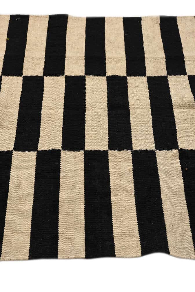 3' 4 x 4' 9 Hand Woven Kilim Modern Wool Rug